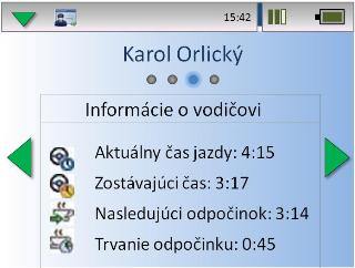 informácia koľko má vodič odjazdené