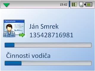 Priebeh sťahovania karty vodiča