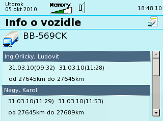 Informácie o vozidle